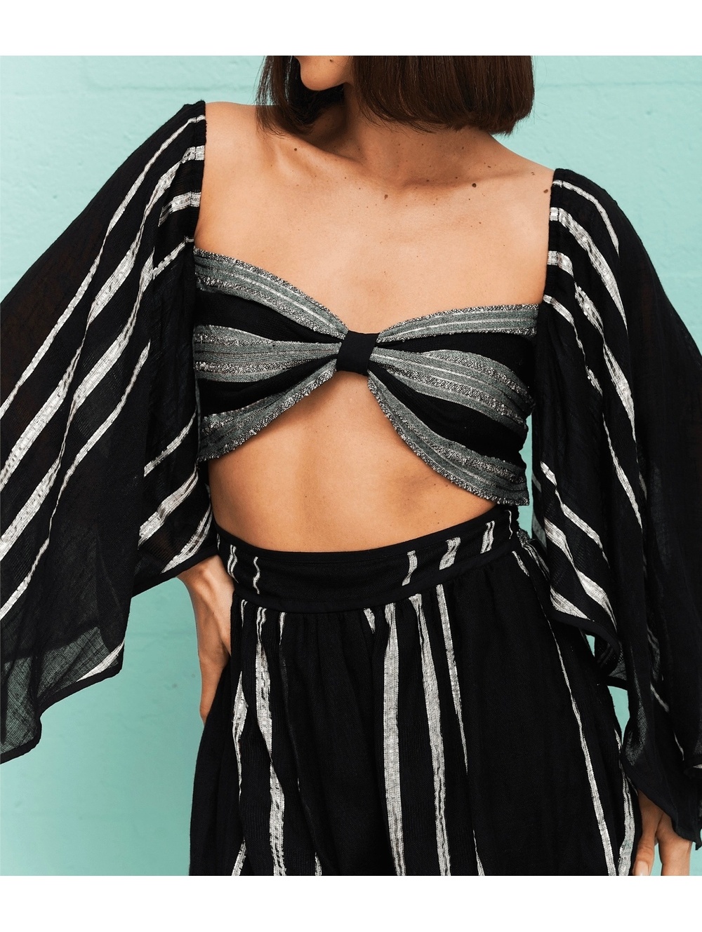 Pitusa- Petite Butterfly Sleeve Cutout Dress